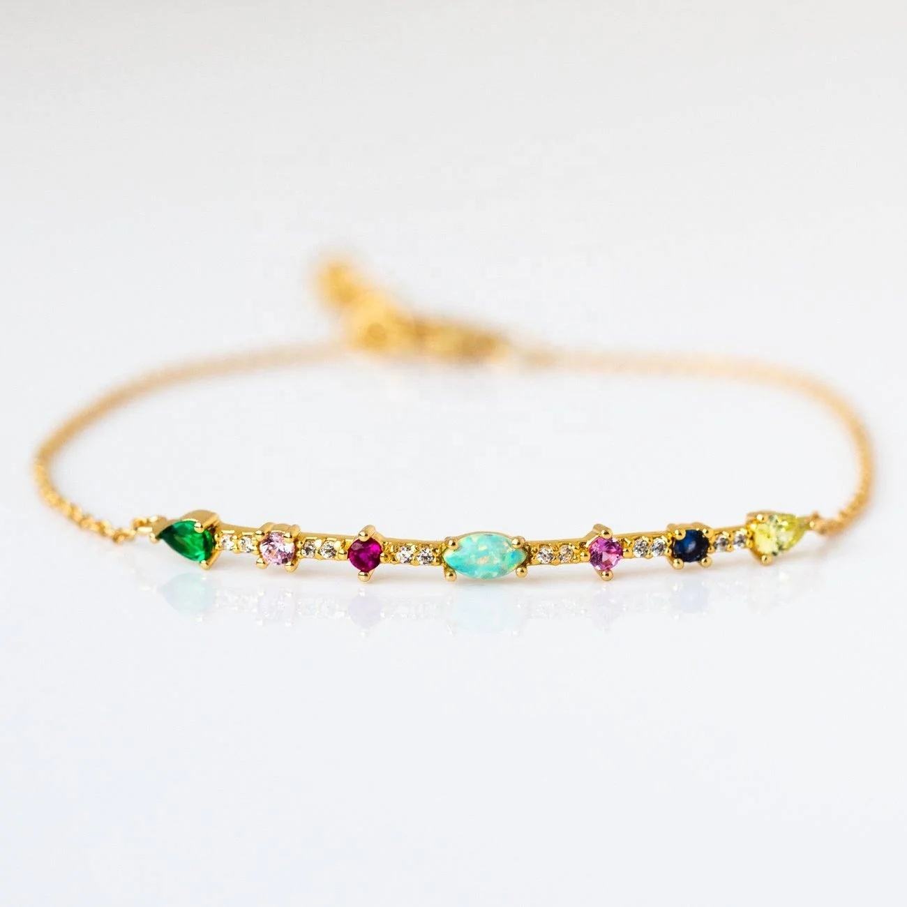 Sterling Silver Rainbow Bracelet