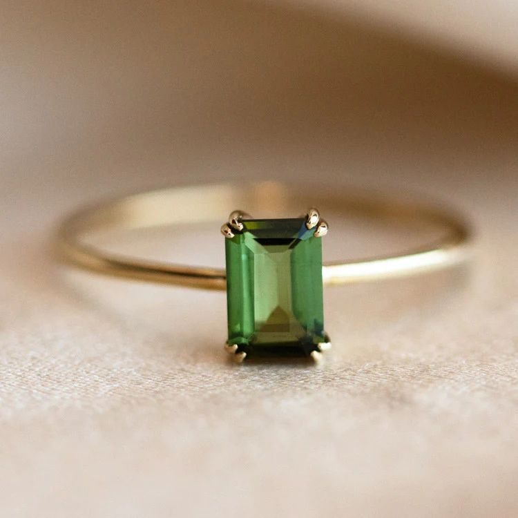 Bague Baguette Emerald Ring