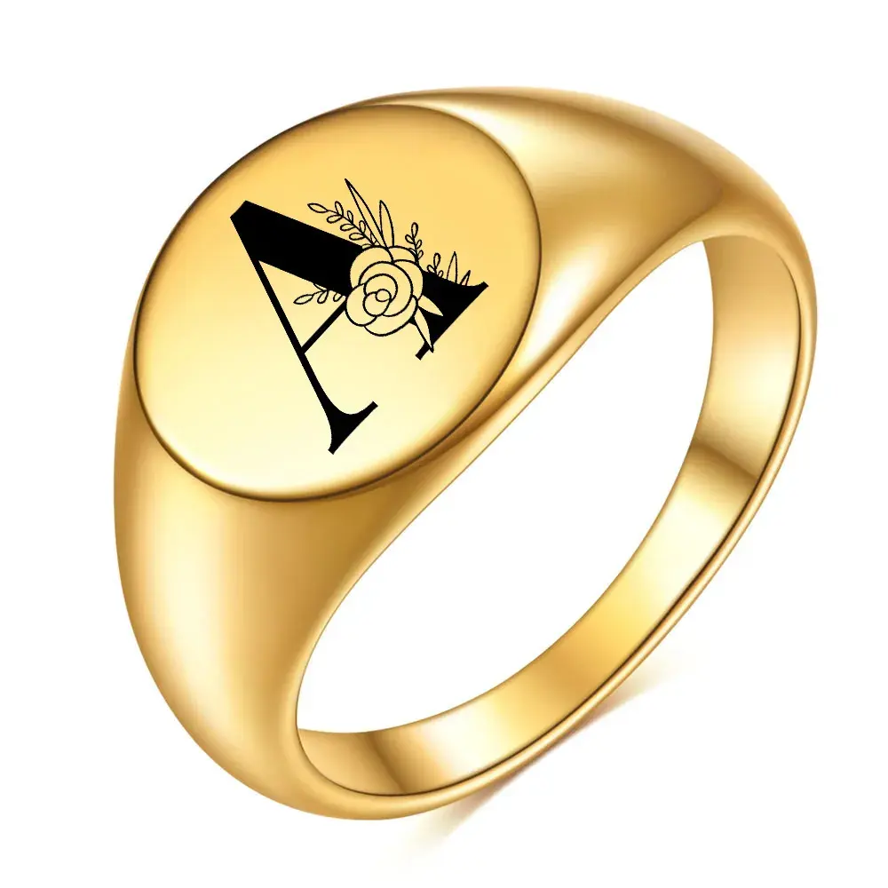 Signet Letter Ring