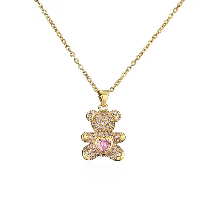 Brass Bear Necklace