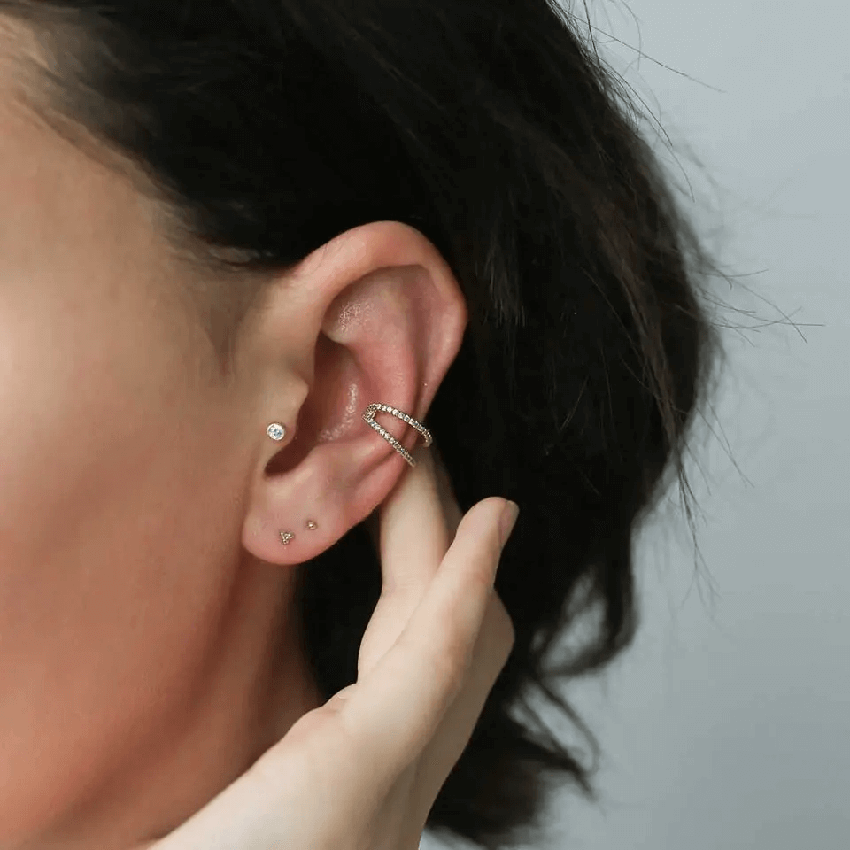 Flat Back Snap Stud Earrings