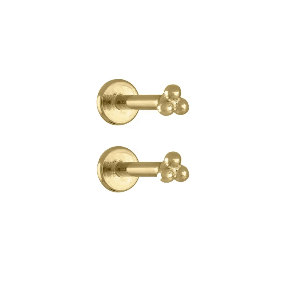 Flat Back Snap Stud Earrings