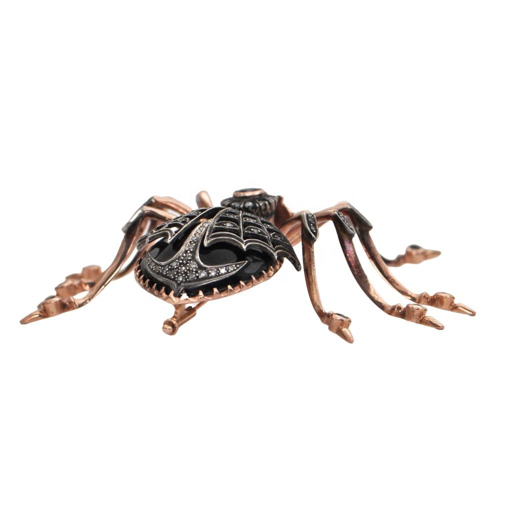 Brass Spider Brooch