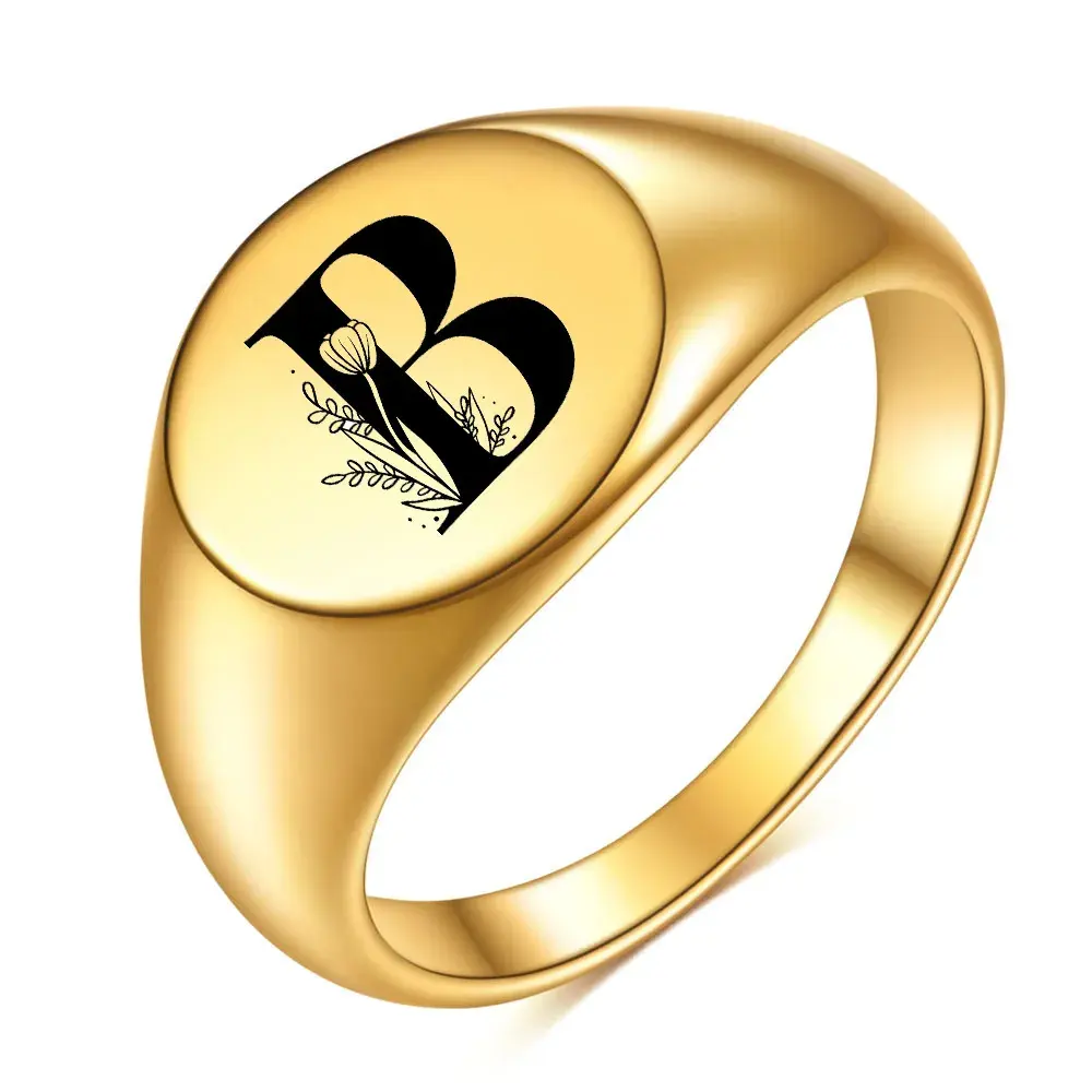 Signet Letter Ring