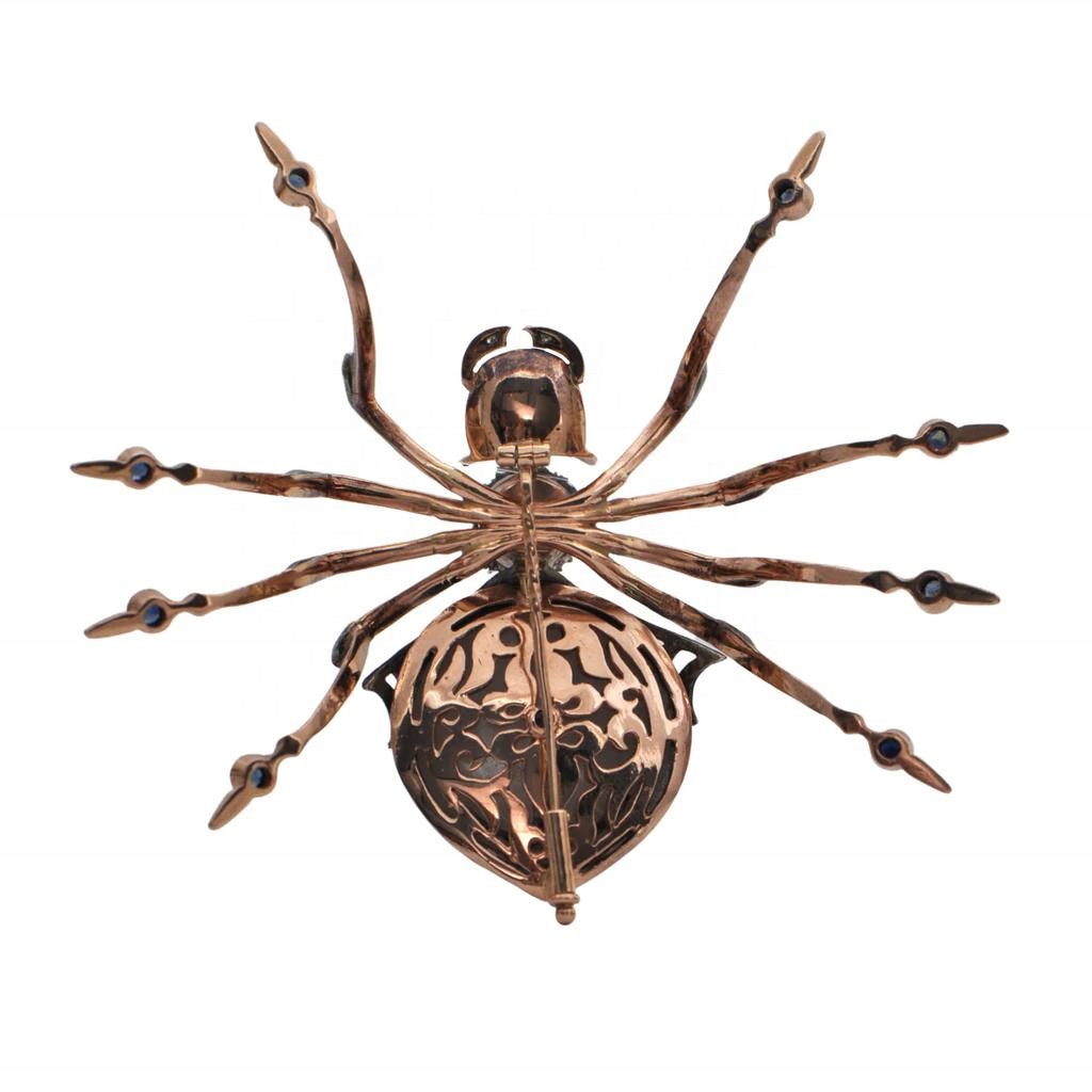 Brass Spider Brooch