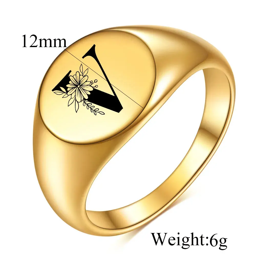 Signet Letter Ring