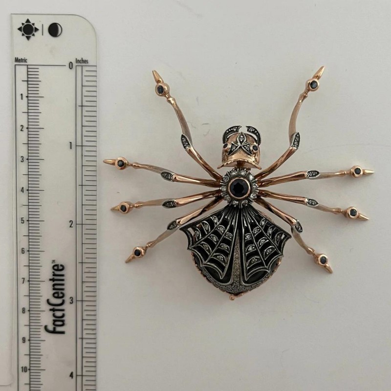 Brass Spider Brooch